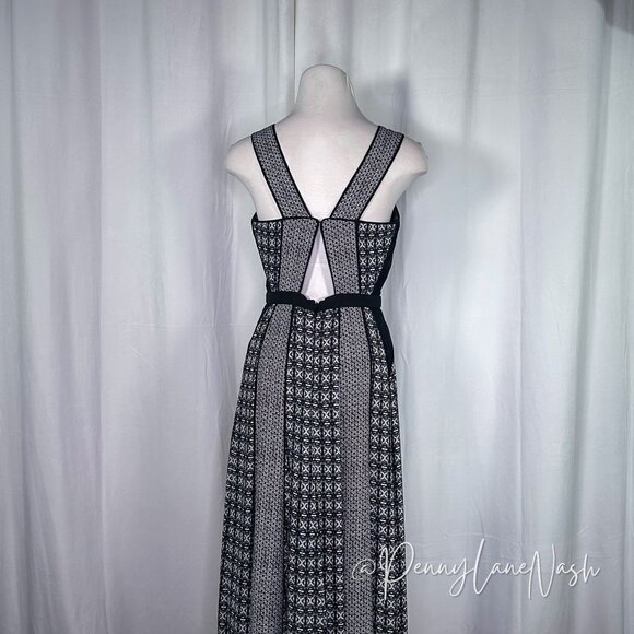 BCBGMaxazria Cai High Low Dress in Black Combo - Picture 12 of 14